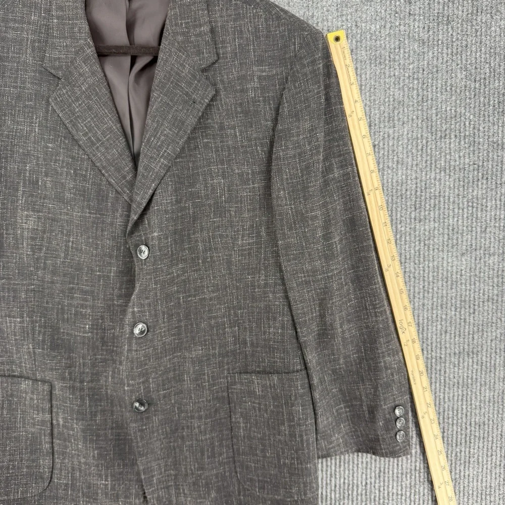 Vintage Barrington mens suit blazer wool linen 44S sport coat tweed formal short